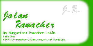 jolan ramacher business card